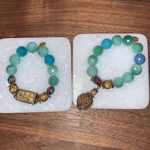 2 jade charm bracelets (I’m selling as a set) each bracelet was $95